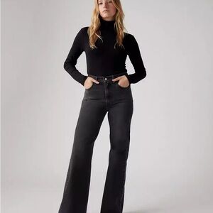 Levi’s Ribcage Bell Bottom Black Women's Jeans